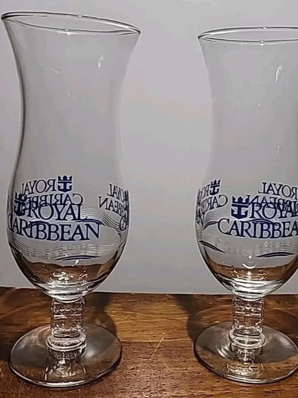Set of 2 Hurricane Royal Caribbean Cruise Lines Stemmed Glasses